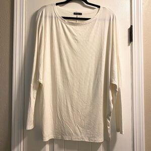 Miholl Womens Batwing top White Size L